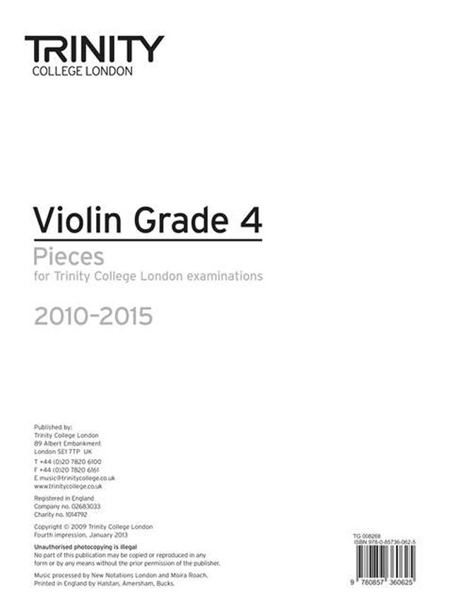 Violin 2010-2015. Grade 4 (part)
